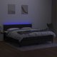 vidaXL Κοντινεντάλ κρεβάτι με στρώμα μαύρο 180 x 200 cm ύφασμα