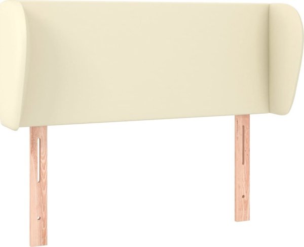vidaXL Προσκέφαλο τύπου uszak, κρεμ, 93x23x78/88 cm, συνθετικό δέρμα