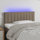 vidaXL Κεφαλάρι κρεβατιού με LED, taupe, 100x5x78/88 cm, ύφασμα