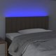 vidaXL Κεφαλάρι κρεβατιού με LED, taupe, 100x5x78/88 cm, ύφασμα