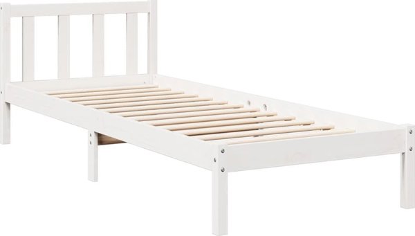 vidaXL Μακρύτερο κρεβάτι χωρίς στρώμα, 90x210 εκ., μασίφ πεύκο