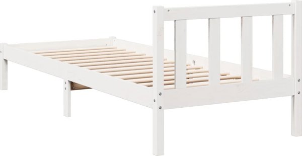 vidaXL Μακρύτερο κρεβάτι χωρίς στρώμα, 90x210 εκ., μασίφ πεύκο