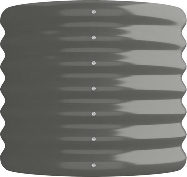 vidaXL vidaXL Donica ogrodowa, malowana proszkowo stal, 114x40x36 cm, szara
