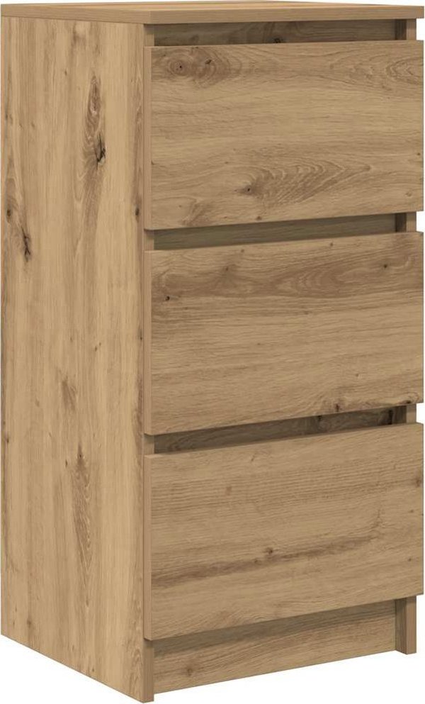 vidaXL Συρταριέρα Artisan Δρυς 37,5x35x76 εκ. από Κολλητό Ξύλο