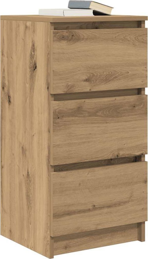 vidaXL Συρταριέρα Artisan Δρυς 37,5x35x76 εκ. από Κολλητό Ξύλο