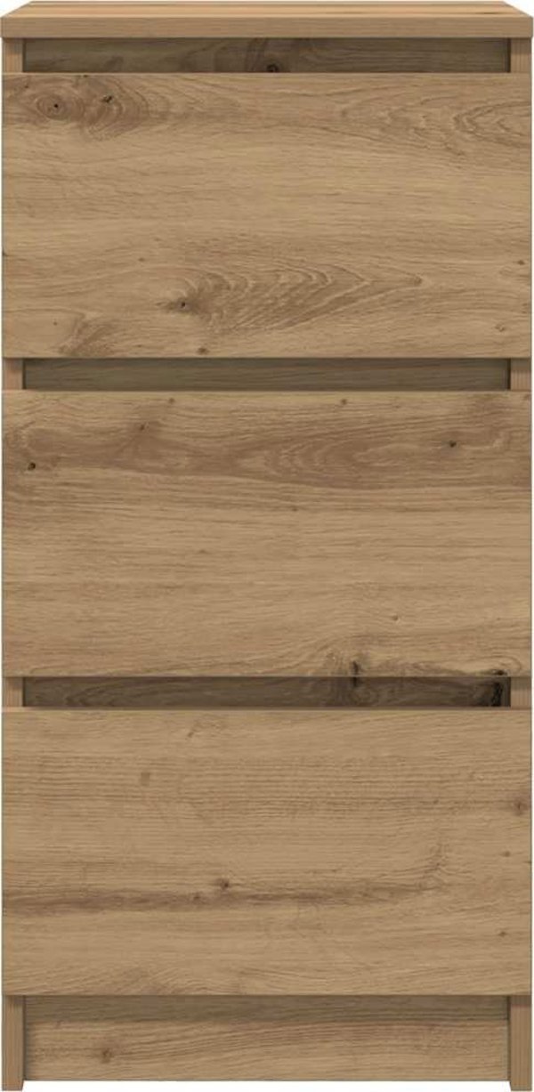 vidaXL Συρταριέρα Artisan Δρυς 37,5x35x76 εκ. από Κολλητό Ξύλο