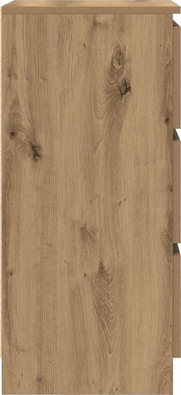 vidaXL Συρταριέρα Artisan Δρυς 37,5x35x76 εκ. από Κολλητό Ξύλο
