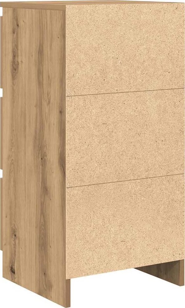 vidaXL Συρταριέρα Artisan Δρυς 37,5x35x76 εκ. από Κολλητό Ξύλο