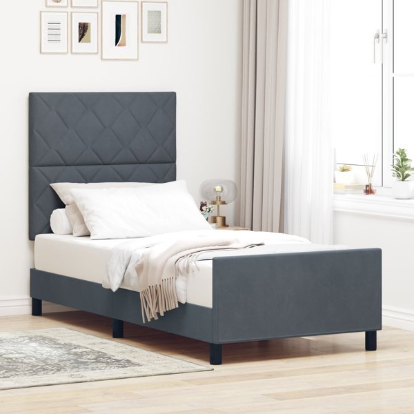 vidaXL Tapestrasmeno krevati Skouro Gkri 100x200 cm veloudino