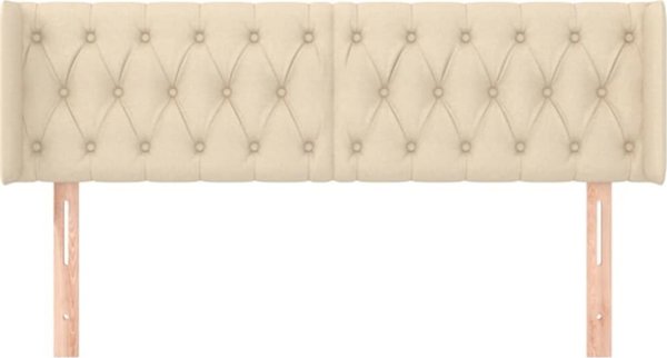 vidaXL Κεφαλάρι uszak κρεμ 147x16x78/88 cm από ύφασμα
