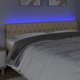 vidaXL Κεφαλάρι κρεβατιού με LED, κρεμ, 180x7x78/88 εκ., ύφασμα