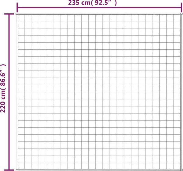 vidaXL Βάρος-κουβέρτα, κρεμ, 220x235 εκ., 11 κιλά, υφασμάτινη