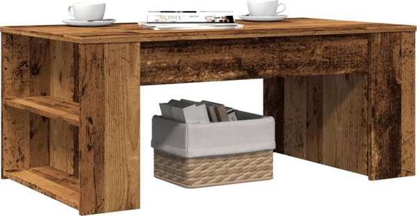 vidaXL Stolik kawowy, stare drewno, 102x55x42 cm
