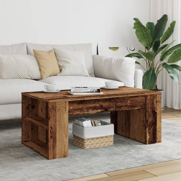 vidaXL Stolik kawowy, stare drewno, 102x55x42 cm