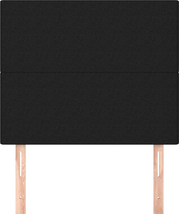 vidaXL Κεφαλάρια κρεβατιού, σετ 2 τεμ, μαύρο, 90x5x78/88 εκ, ύφασμα