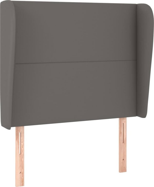 vidaXL Κεφαλάρι uszak, γκρι, 93x23x118/128 cm, τεχνητό δέρμα