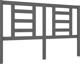 vidaXL Κεφαλάρι κρεβατιού, γκρι, 146x4x100 εκ., μασίφ πεύκο