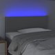 vidaXL Zaglowek do lozka me to LED jasnoszaro 90x5x78/88 cm tkanina