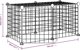vidaXL Κλουβί για ζώα με πόρτα, 8 πάνελ, μαύρο, 35x35 εκ, ατσάλι