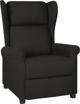vidaXL Ηλεκτρική πολυθρόνα ουσάκ, ανακλινόμενη, μαύρο ύφασμα