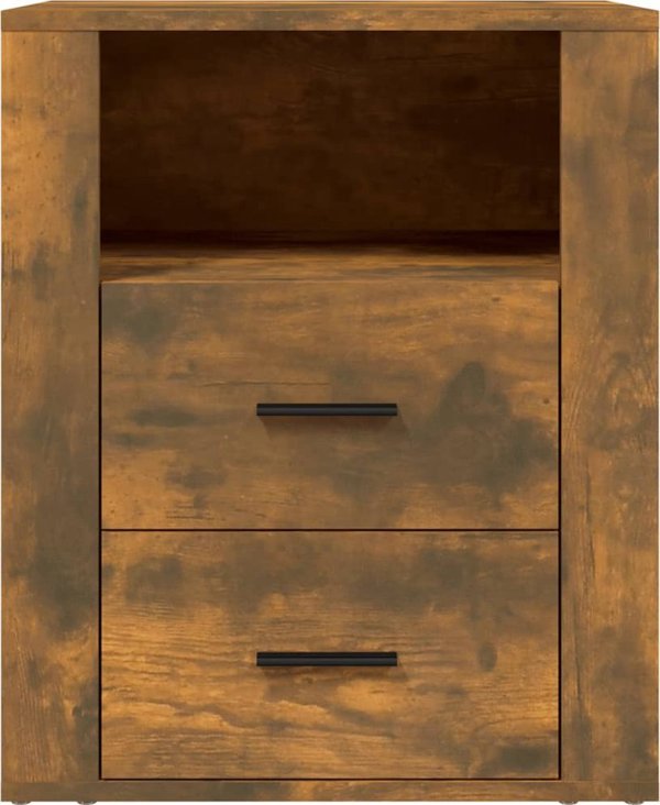 vidaXL Κομοδίνο, καπνιστό δρυς, 50x36x60 cm