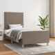 vidaXL Rama κρεβατιού με κεφαλάρι, taupe, 90x190 εκ., επενδυμένη με ύφασμα