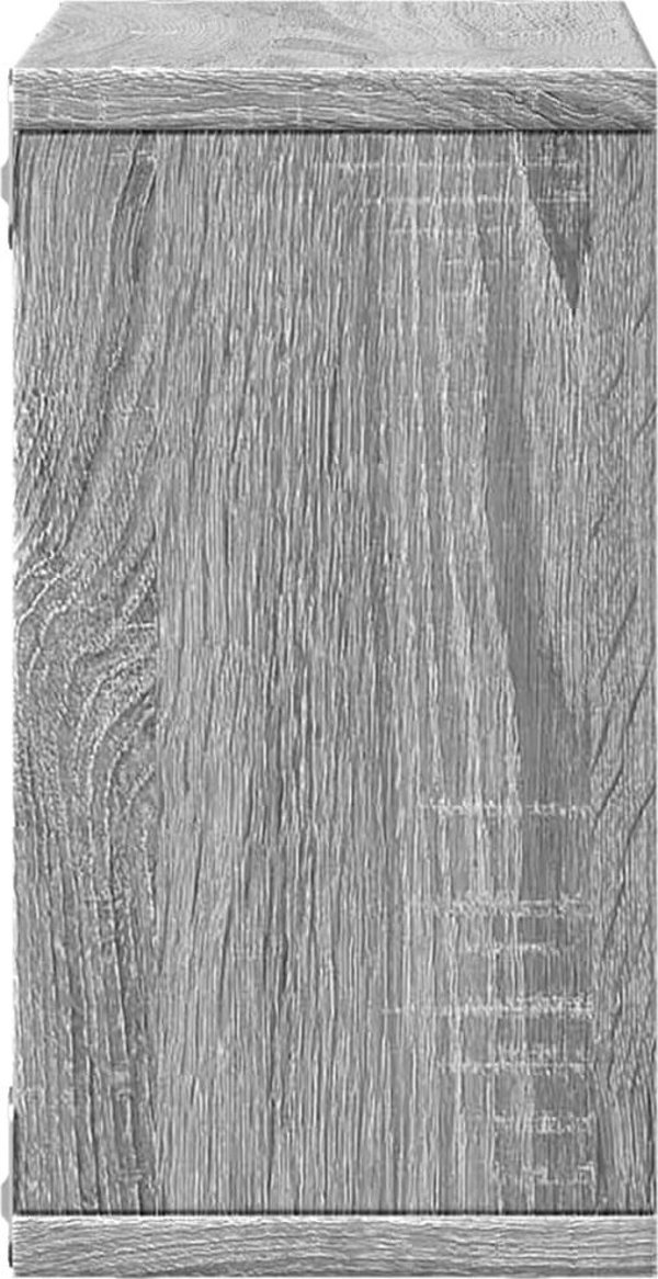 vidaXL Επιτοίχιο ράφι, 60x16x30 εκ., γκρι Sonoma δρυς