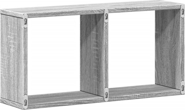 vidaXL Επιτοίχιο ράφι, 60x16x30 εκ., γκρι Sonoma δρυς