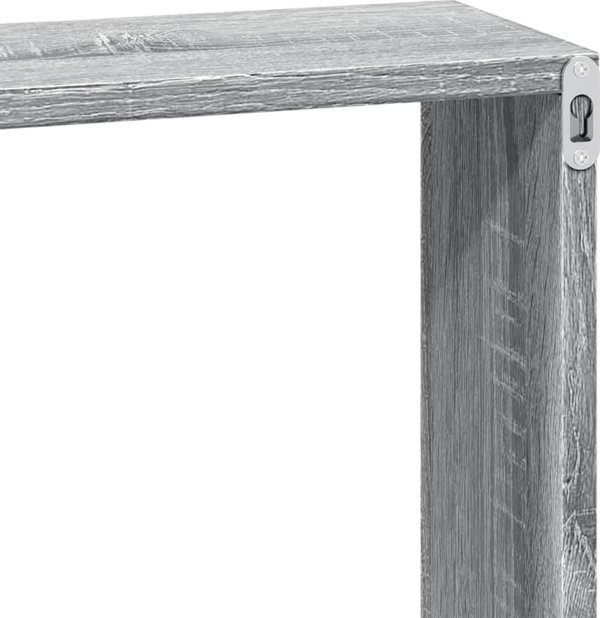 vidaXL Επιτοίχιο ράφι, 60x16x30 εκ., γκρι Sonoma δρυς