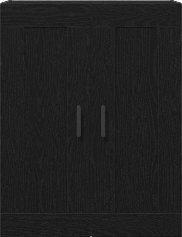 vidaXL Ψηλή ραφιέρα μαύρη βελανιδιά 69.5x34x180 cm από μηχανικής ξυλείας