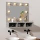 vidaXL Szafka z lustrem i oswietleniem LED, szary beton, 60x31,5x62 cm