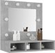 vidaXL Szafka z lustrem i oswietleniem LED, szary beton, 60x31,5x62 cm