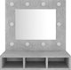 vidaXL Szafka z lustrem i oswietleniem LED, szary beton, 60x31,5x62 cm