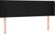vidaXL Κεφαλάρι κρεβατιού με LED, μαύρο, 147x16x78/88 cm, ύφασμα