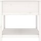 vidaXL Ζαρντινιέρα με ραφιέρα, λευκή, 82,5x82,5x81 εκ., μασίφ πεύκο
