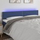 vidaXL Zagolowek do lozka z LED, niebieski, 200x5x78/88 cm, tkanina