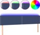 vidaXL Zagolowek do lozka z LED, niebieski, 200x5x78/88 cm, tkanina