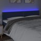 vidaXL Zagolowek do lozka z LED, niebieski, 200x5x78/88 cm, tkanina