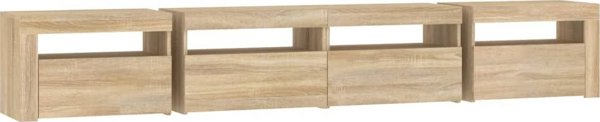 vidaXL Έπιπλο Τηλεόρασης με LED Φωτισμό, δρυς Sonoma, 240x35x40 εκ.