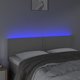 vidaXL Κεφαλάρι για κρεβάτι με LED, γκρι, 144x5x78/88 cm, συνθετικό δέρμα