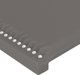 vidaXL Κεφαλάρι για κρεβάτι με LED, γκρι, 144x5x78/88 cm, συνθετικό δέρμα