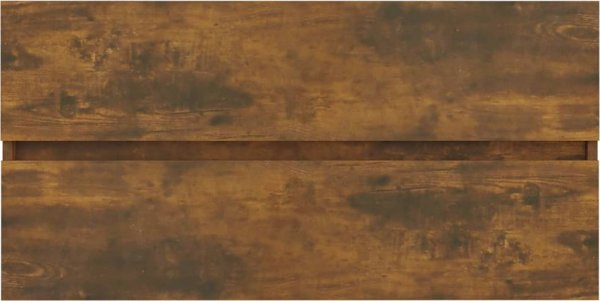 vidaXL Ντουλάπι νιπτήρα, καπνιστή δρυς, 90x38,5x45 cm