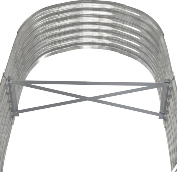 vidaXL vidaXL Donica ogrodowa, malowana proszkowo stal, 152x80x36 cm, srebrna