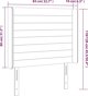 vidaXL Κεφαλάρι για κρεβάτι με LED, κρεμ, 83x16x118/128 εκ., ύφασμα