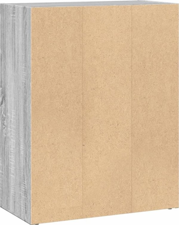 vidaXL Ράφι Βιβλίων, Sonoma Γκρι Δρυς, 60x30x77 cm