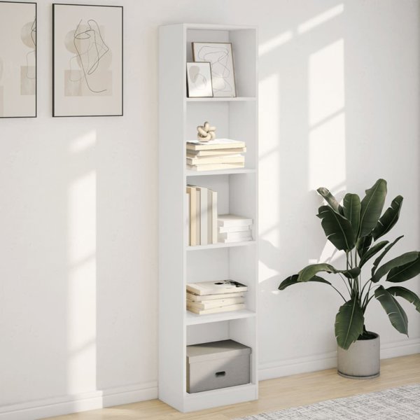 vidaXL Ράφι, λευκό, 40x24x176 εκ, σύνθετο ξύλο