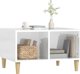 vidaXL Λευκό τραπεζάκι καφέ υψηλής γυαλάδας, 60x50x36,5 cm
