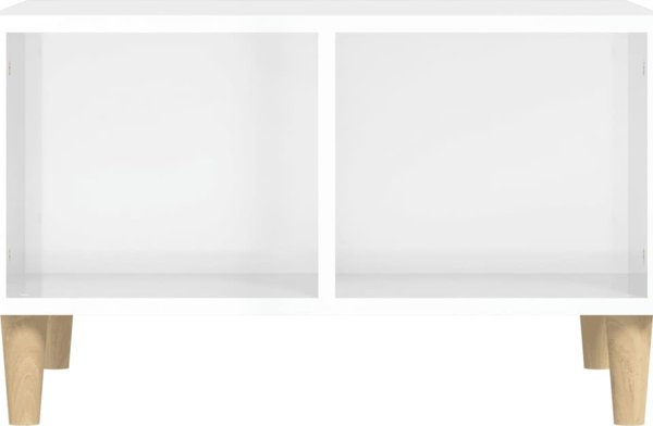 vidaXL Λευκό τραπεζάκι καφέ υψηλής γυαλάδας, 60x50x36,5 cm