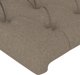 vidaXL Κεφαλάρι κρεβατιού με LED σε ύφασμα taupe 163x16x118/128 cm