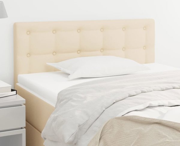 vidaXL Κεφαλάρι Κρεβατιού κρεμ 80x5x78/88 cm από ύφασμα